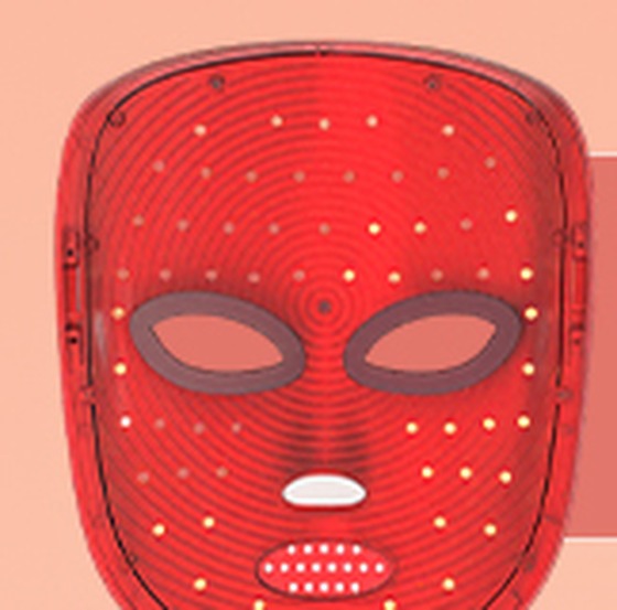 GlowMask Pro con el modo de luz roja