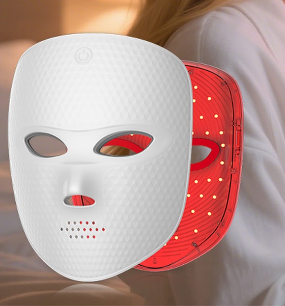 GlowMask Pro apagada y encendida